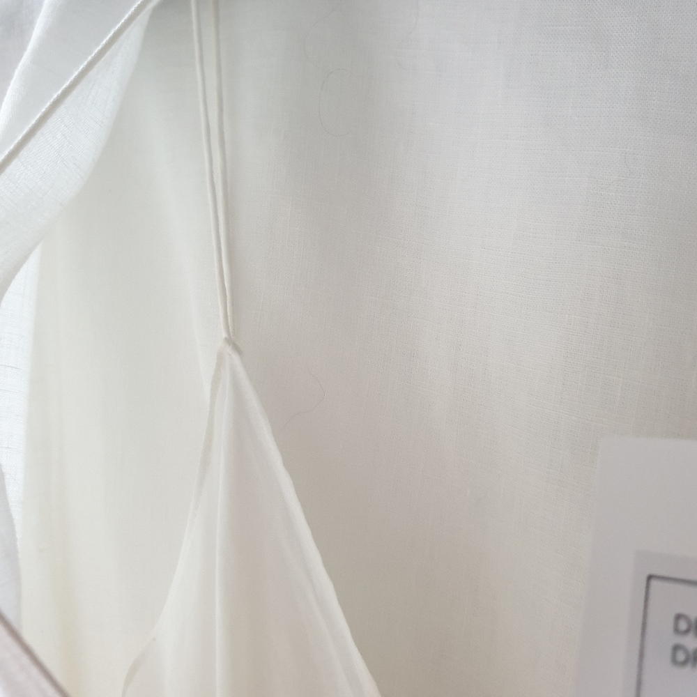 Theory white linen deep v easy dress - Picture 5 of 9